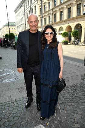 Heiner Lauterbach with his wife Viktoria Klassik at Odeonsplatz with the support of Mercedes Benz in Munich on July 13, 2025