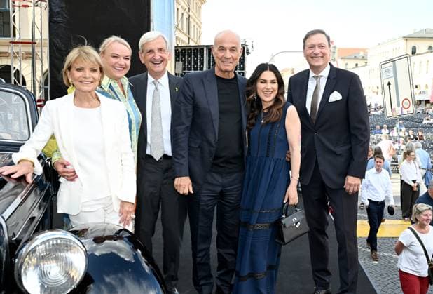 Heiner Lauterbach with wife Viktoria, Uschi Glas with husband Dieter Hermann, Johannes Fritz with wife Angelika Klassik am Odeonsplatz with the support of Mercedes Benz in Munich on July 13, 2025