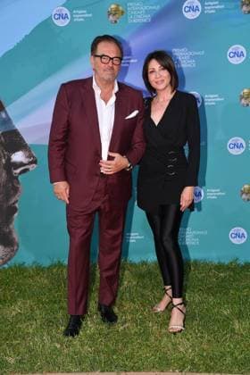 Rome, Cada del Cinema Award La Chioma di Berenice , In the photo: Sebastiano Somma with Morgana  Copyright: xVincenzoxLandix xipa-agency.netx xVincenzoxLandix IPA_Agency_IPA60386870