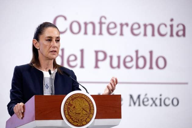 Mexico™s President Claudia Sheinbaum Holds Briefing Mexico™s President Claudia Sheinbaum Pardo said that the statements made by Ovidio Guzman s defense attorney were disrespectful and that they would sue him for defamation during a briefing conference at National Palace. on July 14, 2025 in Mexico City, Mexico. Mexico City CDMX Mexico Copyright: xLuisxBarronx