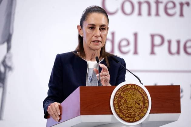 Mexico™s President Claudia Sheinbaum Holds Briefing Mexico™s President Claudia Sheinbaum Pardo said that the statements made by Ovidio Guzman s defense attorney were disrespectful and that they would sue him for defamation during a briefing conference at National Palace. on July 14, 2025 in Mexico City, Mexico. Mexico City CDMX Mexico Copyright: xLuisxBarronx