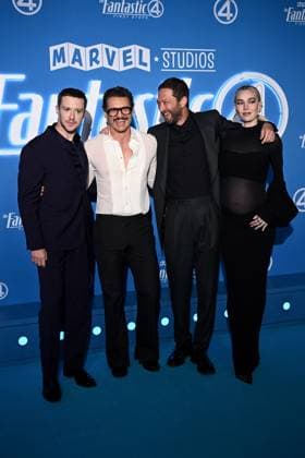 FANTASTIC FOUR PREMIERE SYDNEY, (L-R) Joseph Quinn, Pedro Pascal, Ebon Moss-Bachrach and Vanessa Kirby arrive for the Sydney premiere of The Fantastic Four: First Steps at HOYTS Entertainment Quarter, in Sydney, Tuesday, July 15, 2025. ( NO ARCHIVING SYDNEY NEW SOUTH WALES AUSTRALIA  Copyright: xDANxHIMBRECHTSx 20250715143590290801