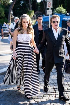 Guests outside of the Dolce & Gabbana fashion show at Foro Romano in Rome, Italy, on 14 July 2025. Guests outside of the Dolce & Gabbana fashion show at Foro Romano in Rome, Italy, on 14 July 2025., Credit:Stefano Costantino TTL Avalon Italy, Rome  Copyright: xStefanoxCostantinoxTTLx xAvalonx 1022123416