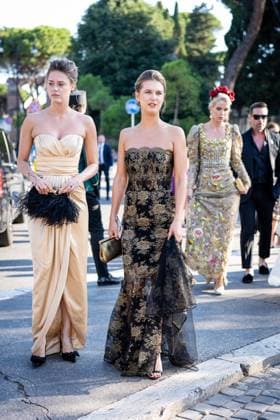 Guests outside of the Dolce & Gabbana fashion show at Foro Romano in Rome, Italy, on 14 July 2025. Guests outside of the Dolce & Gabbana fashion show at Foro Romano in Rome, Italy, on 14 July 2025., Credit:Stefano Costantino TTL Avalon Italy, Rome  Copyright: xStefanoxCostantinoxTTLx xAvalonx 1022123444