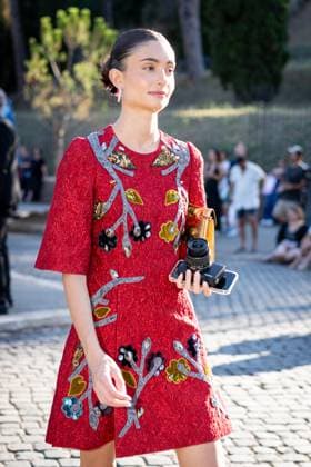 Guests outside of the Dolce & Gabbana fashion show at Foro Romano in Rome, Italy, on 14 July 2025. Guests outside of the Dolce & Gabbana fashion show at Foro Romano in Rome, Italy, on 14 July 2025., Credit:Stefano Costantino TTL Avalon Italy, Rome  Copyright: xStefanoxCostantinoxTTLx xAvalonx 1022123486