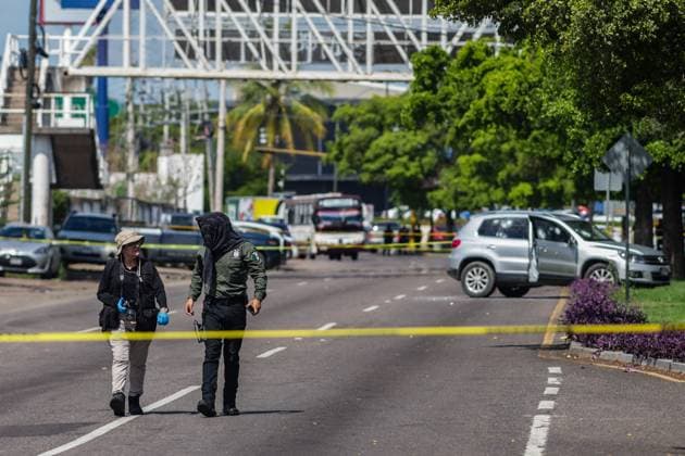 Commander Nitro killed after an attack in Mexico SINALOA, MEXICO - JULY 15: David Cristobal Barraza Sainz, known as Commander Nitro within the Sinaloa State Police, was shot and killed after an attack that took place on Pedro Infante Boulevard at around 1:00 p.m in Sinaloa, Mexico on July 15, 2025. Commander Nitro is the 43rd police officer to be killed in the last 10 months of violence in Sinaloa, as a result of the internal conflict between factions of the Cartel de Sinaloa. Cristobal was traveling with his armored vehicle and was intercepted by an armed commando that ended his life. Stringer Anadolu Sinaloa Mexico. Editorial use only. Please get in touch for any other usage.  Copyright: x2025xAnadoluxStringerx