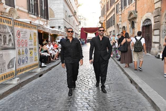 Rome, Castel Sant Angelo Dolce & Gabbana Fashion Show Event Parterre, In the photo: Alberto Matano Riccardo Mannino  Copyright: xVincenzoxLandix xipa-agency.netx xVincenzoxLandix IPA_Agency_IPA60410419