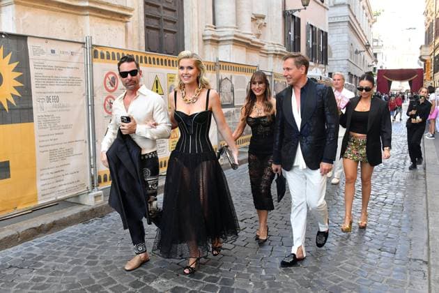 Rome, Italy: Rome, Castel Sant Angelo Dolce & Gabbana Fashion Show Event Parterre, In the photo: Ali Samli Lady Kitty Spencer Rome Italy  - ZUMAp169 20250715_zea_p169_209 Copyright: xVincenzoxLandix