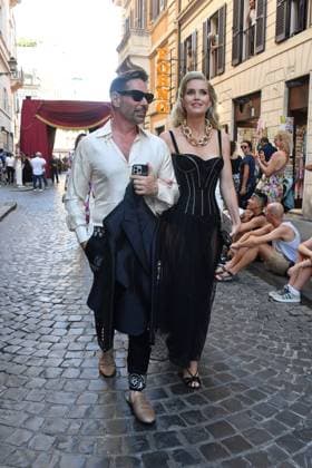 Rome, Italy: Rome, Castel Sant Angelo Dolce & Gabbana Fashion Show Event Parterre, In the photo: Ali Samli Lady Kitty Spencer Rome Italy  - ZUMAp169 20250715_zea_p169_250 Copyright: xVincenzoxLandix