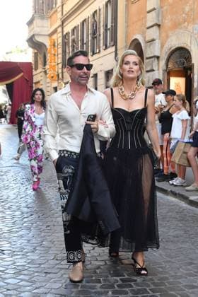 Rome, Italy: Rome, Castel Sant Angelo Dolce & Gabbana Fashion Show Event Parterre, In the photo: Ali Samli Lady Kitty Spencer Rome Italy  - ZUMAp169 20250715_zea_p169_252 Copyright: xVincenzoxLandix