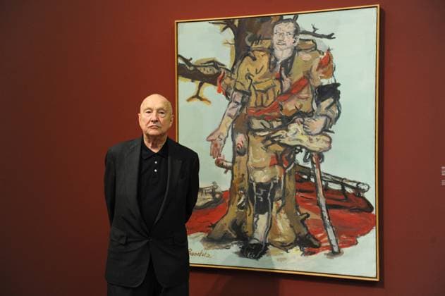 Städel - Georg Baselitz, Die Helden 29.06.2016 Frankfurt Museum Städel - Ausstellung: Georg Baselitz, Die Helden. Im Bild (l-r): Georg Baselitz in der Ausstellung vor dem Bild Versperrter Maler (1965) Frankfurt Frankfurt Hessen Germany *** Städel Georg Baselitz, the Heroes 29 06 2016 Frankfurt Museum Städel Exhibition Georg Baselitz, the Heroes at Picture l r Georg Baselitz in the Exhibition before the Picture versperrter Painter 1965 Frankfurt Frankfurt Hesse Germany