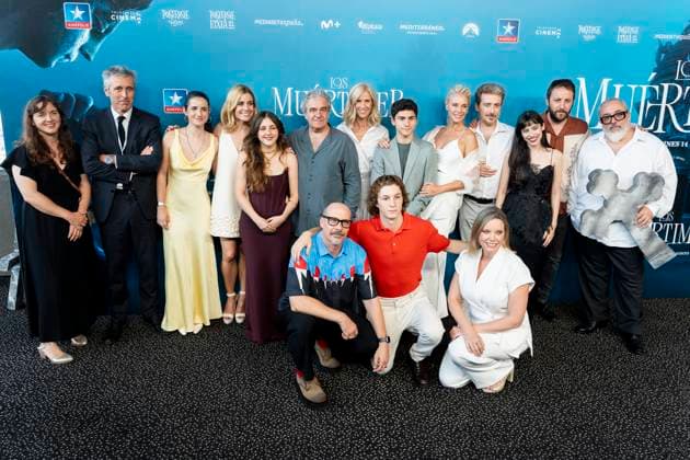 Los Muertimer Premiere, Madrid, Spain - 16 Jul 2025 Helen Morales, Iratxe Emparan, Bruna Gonzalez, Alexandra Jimenez, Victor Clavijo, Melani Garcia, Belen Rueda, Adrian Checa, Pepe Lorente, Alex de la Igelsia, Carolina Bang, Fele Martinez and Diego Montejo attend to Los Muertimer Premiere at Kinepolis on July 16, 2025 in Madrid, Spain. (Credit: Miguel Escavias Alfa Images) Pozuelo de Alarcon Kinepolis Madrid Spain Copyright: x x2025xMiguelxEscavias AlfaxImagesx