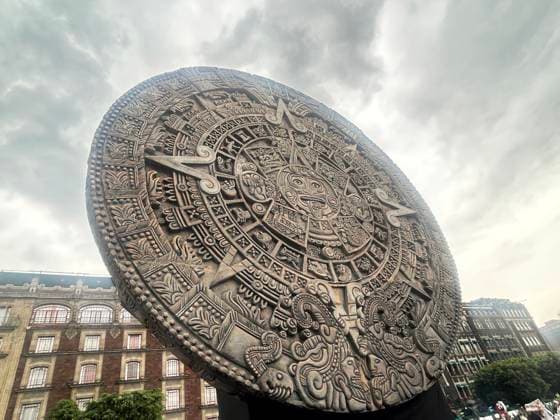July 16, 2025, Mexico City, Mexico City, Mexico: Gigantic pre-Hispanic sculptures have been placed in Mexico City s Constitution Plaza to commemorate the 700th anniversary of Tenochtitlan. The Aztec calendar, the Coatlicue, the Coyolxauhqui, the Teocalli of the Sacred War, and the Sun Stone are part of the history of this great city, whose original pieces can be admired in various museums. Mexico City Mexico - ZUMAn296 20250716_zip_n296_001 Copyright: xJorgexNunezx