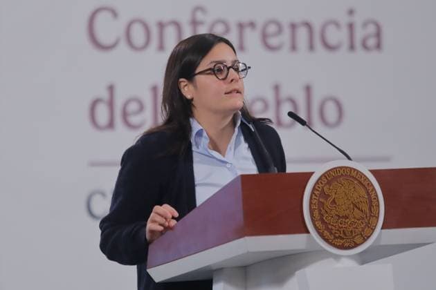 Head of the Productive Development Unit at the Ministry of Economy, Ximena Escobedo JuoÂ¡rez, speaks about the investment in seven states to modernize production plants. during a briefing at the National Palace. on July 17, 2025 in Mexico City, Mexico. Mexico City Mexico - ZUMAe321 20250717_zia_e321_002 Copyright: xCarlosxSantiagox