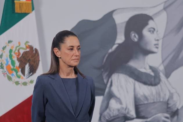 MexicoÃ¢â‚¬â ¢s President Claudia Sheinbaum Pardo, speaks about the about the fight against fentanyl and strengthening operations to combat cartels. during a briefing at the National Palace. on July 17, 2025 in Mexico City, Mexico. Mexico City Mexico - ZUMAe321 20250717_zia_e321_014 Copyright: xCarlosxSantiagox