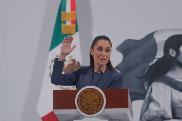MexicoÃ¢â‚¬â ¢s President Claudia Sheinbaum Pardo, speaks about the about the fight against fentanyl and strengthening operations to combat cartels. during a briefing at the National Palace. on July 17, 2025 in Mexico City, Mexico. Mexico City Mexico - ZUMAe321 20250717_zia_e321_021 Copyright: xCarlosxSantiagox
