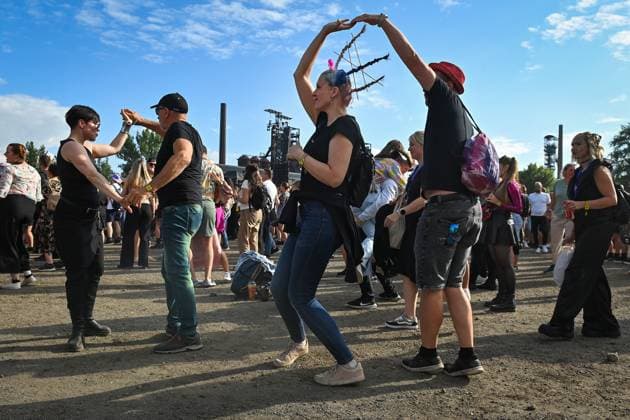 Visitors during the second day of the 22nd international music festival Colours of Ostrava in Ostrava, Czech Republic, on July 18, 2025. (CTKxPhoto JaroslavxOzana) CTKPhotoP2025071806530  CTKPhotoP2025071806530