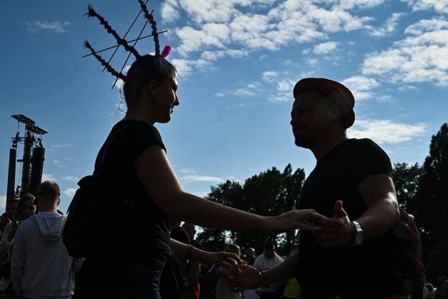Visitors during the second day of the 22nd international music festival Colours of Ostrava in Ostrava, Czech Republic, on July 18, 2025. (CTKxPhoto JaroslavxOzana) CTKPhotoP2025071806531  CTKPhotoP2025071806531