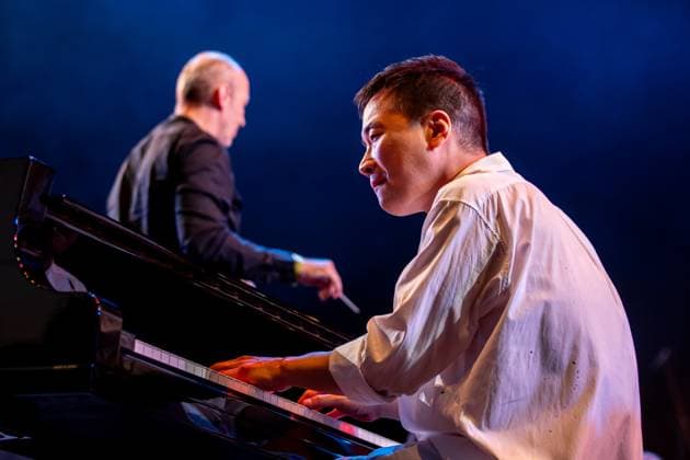 Film music composer Jung Jaeil and Janacek Philharmonic Ostrava perform during the third day of the 22nd international music festival Colours of Ostrava in Ostrava, Czech Republic, on July 18, 2025. (CTKxPhoto VladimirxPrycek) CTKPhotoP2025071807316  CTKPhotoP2025071807316