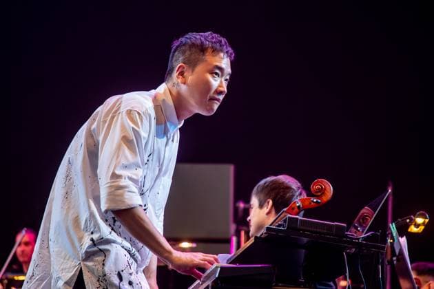 Film music composer Jung Jaeil and Janacek Philharmonic Ostrava perform during the third day of the 22nd international music festival Colours of Ostrava in Ostrava, Czech Republic, on July 18, 2025. (CTKxPhoto VladimirxPrycek) CTKPhotoP2025071807322  CTKPhotoP2025071807322