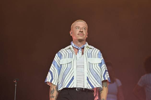 Lollapalooza Festival - Day 2 - Paris Macklemore performs during the Lollapalooza 2025, Festival in Paris, France on July 19, 2025. Photo by Christophe Meng ABACAPRESS.COM Paris Ile-de-France France  Copyright: xMengxChristophe ABACAx