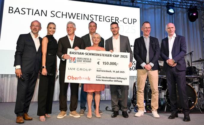 Andreas Gerleigner , Antonia Wisgickl, Bastian Schweinsteiger, Alexander Hartl, Heidi Beckenbauer, Felix Neureuther, Robert Dempf, Thomas Beckenbauer 2 Bastian Schweinsteiger Cup at the Quellness Golf Resort in Bad Griesbach , July 19, 2025