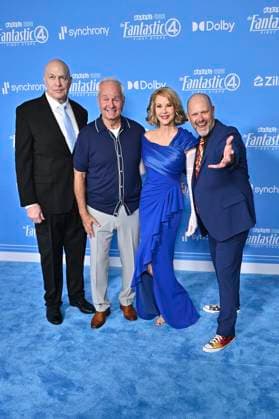 Bilder des Jahres 2025, Entertainment 07 Juli Michael Bailey Smith, Alex Hyde-White, Rebecca Staab und Jay Underwood bei der Weltpremiere des Kinofilms The Fantastic Four: First Steps im Dorothy Chandler Pavilion. Los Angeles, 21.07.2025 *** Michael Bailey Smith, Alex Hyde White, Rebecca Staab and Jay Underwood at the world premiere of the movie The Fantastic Four First Steps at the Dorothy Chandler Pavilion Los Angeles, 21 07 2025 Foto:xD.xStarbuckx xFuturexImagex four_5897
