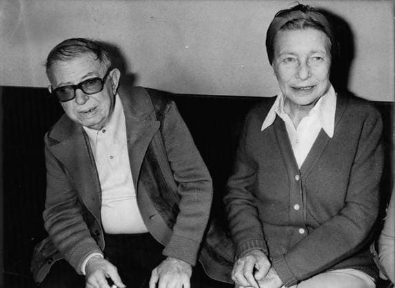 Frankreich Monaco Sark 16. April 1980 - Jean-Paul Sartre und Schriftstellerin Simone de Beauvoir *** France Monaco Sark 16 April 1980 Jean Paul Sartre and Writer Simone de Beauvoir  Copyright: xUnitedxArchivesx xkpaxKeystonex 19800416_baf_k09_002 !ACHTUNG AUFNAHMEDATUM GESCHÄTZT!