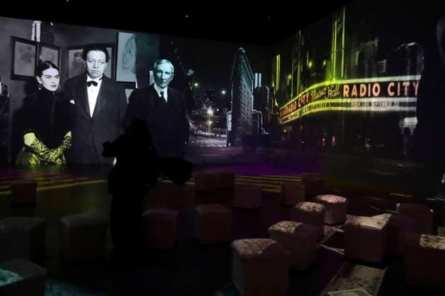 Slides are seen during the Frida Kahlo: The life of an icon Immersive Biography exhibition at Espacio Alter. on July 22, 2025 in Mexico City, Mexico. Mexico City Mexico - ZUMAe321 20250722_zia_e321_009 Copyright: xLuisxBarronx