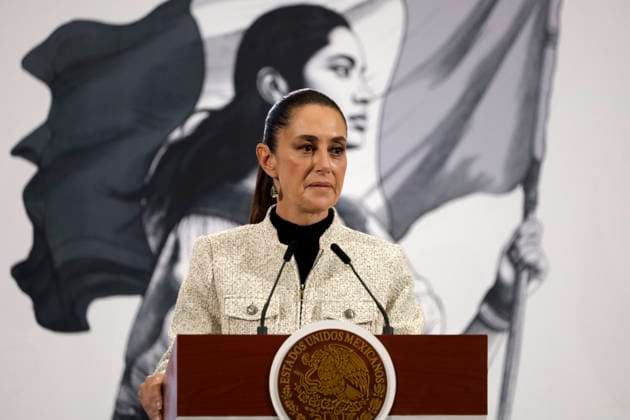 Mexico™s President Claudia Sheinbaum Holds Briefing Mexico™s President Claudia Sheinbaum Pardo speaks during a briefing conference at National Palace. on July 24, 2025 in Mexico City, Mexico. (Photo by Luis Barron Eyepix Group) Copyright: xLuisxBarronx xEyepixxGroupx LB_24072025_162354