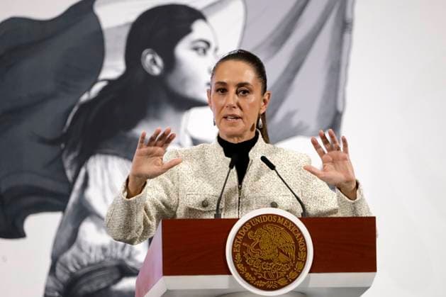 Mexico™s President Claudia Sheinbaum Holds Briefing Mexico™s President Claudia Sheinbaum Pardo speaks during a briefing conference at National Palace. on July 24, 2025 in Mexico City, Mexico. (Photo by Luis Barron Eyepix Group) Copyright: xLuisxBarronx xEyepixxGroupx LB_24072025_162345