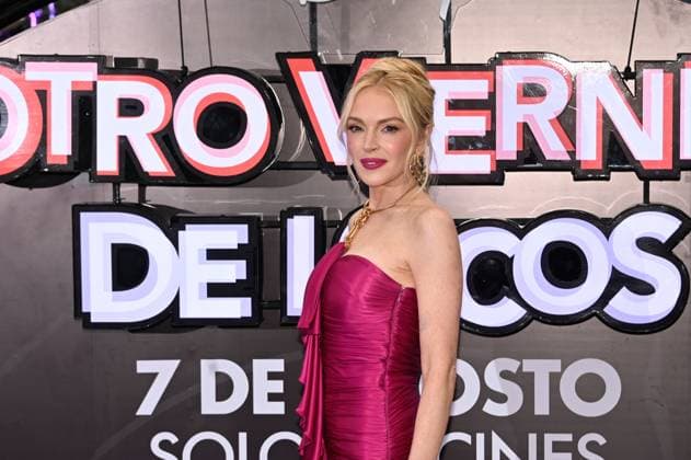 July 24, 2025, Mexico City, Ciudad de Mexico, Mexico: Actress Lindsay Lohan poses for photos during the purple carpet for Freakier Friday movie at Cinepolis Toreo Parque Central. on July 24, 2025 in Mexico City, Mexico. Mexico City Mexico - ZUMAe321 20250724_zea_e321_074 Copyright: xCarlosxTischlerx