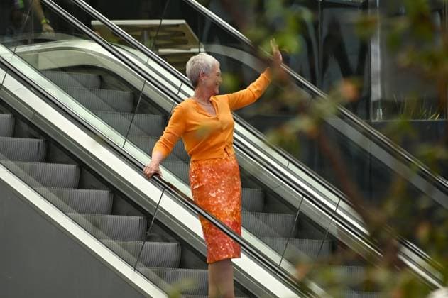 July 24, 2025, Mexico City, Ciudad de Mexico, Mexico: Actress Jamie Lee Curtis arriving the purple carpet for Freakier Friday movie at Cinepolis Toreo Parque Central. on July 24, 2025 in Mexico City, Mexico. Mexico City Mexico - ZUMAe321 20250724_zea_e321_160 Copyright: xCarlosxTischlerx