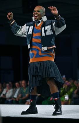 Broadway actor and singer Michael James Scott performs at the 11th Annual Her Universe Fashion Show during Comic-Con at the Seaport Ballroom of the Manchester Grand Hyatt in San Diego, California on Thursday, July 24, 2025. The fan-favorite event showcases work from designers across the country competing for the opportunity to design an exclusive apparel collection with Her Universe.  SDI20250724154 CHRISxCHEW
