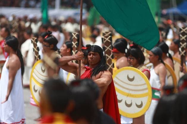 Mass performance for Mexico Tenochtitlan anniversary in Mexico City MEXICO CITY, MEXICO - JULY 26: Dancers and actors take part in a mass performance marking the 700th anniversary of the foundation of Mexico -Tenochtitlan, at Zocalo main square, in Mexico City, Mexico on July 26, 2025. Daniel Cardenas Anadolu Mexico City Mexico. Editorial use only. Please get in touch for any other usage.  Copyright: x2025xAnadoluxDanielxCardenasx