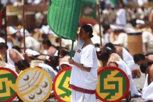 Mass performance for Mexico Tenochtitlan anniversary in Mexico City MEXICO CITY, MEXICO - JULY 26: Dancers and actors take part in a mass performance marking the 700th anniversary of the foundation of Mexico -Tenochtitlan, at Zocalo main square, in Mexico City, Mexico on July 26, 2025. Daniel Cardenas Anadolu Mexico City Mexico. Editorial use only. Please get in touch for any other usage.  Copyright: x2025xAnadoluxDanielxCardenasx