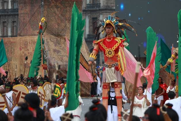 Mass performance for Mexico Tenochtitlan anniversary in Mexico City MEXICO CITY, MEXICO - JULY 26: Dancers and actors take part in a mass performance marking the 700th anniversary of the foundation of Mexico -Tenochtitlan, at Zocalo main square, in Mexico City, Mexico on July 26, 2025. Daniel Cardenas Anadolu Mexico City Mexico. Editorial use only. Please get in touch for any other usage.  Copyright: x2025xAnadoluxDanielxCardenasx