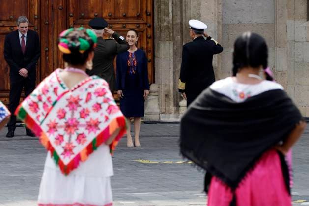 700th Anniversary of the Tenochtitlan Foundation Ceremony Mexico s President Claudia Sheinbaum Pardo attends the ceremony for 700th Anniversary of the Tenochtitlan Foundation at main square Zocalo. on July 26, 2025, in Mexico City, Mexico. (Photo by Luis Barron Eyepix Group) Copyright: xLuisxBarronx xEyepixxGroupx LB_26072025_162746