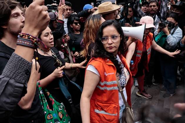 July 26, 2025, Mexico, Cdmx, Mexico: In light of the ongoing and apparently increasing gentrification in Mexico City, a small group of protesters gathered to march from the Hemiciclo a Juarez (Juarez City Hall) to the U.S. Embassy. Moments before the march began, they reversed course toward the city s Zocalo. Hundreds of police officers were deployed by the Ministry of Citizen Security to contain any attacks or damage caused by members of the Black Bloc. Mexico Mexico - ZUMAp204 20250726_zip_p204_040 Copyright: xJosuexPerezx