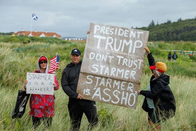 27 07 25 Trump Turnberry 27 07 25 Trump Turnberry, pictured are Trump supporters  Copyright: xMarkxFergusonx NINTCHDBPICT001012692625