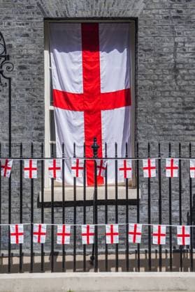 10 Downing Street Decorated With England Flags to celebrate Lionesses Euro 2025 Victory, London, 28 July 2025 London 28 July 2025. The facade of 10 Downing Street is decorated With England flags and bunting after the England women football team, the Lionesses victory against Spain at the Euro 2025 championships in Basel Switzerland on Sunday 27 July, Credit:Amer Ghazzal Avalon  Copyright: xAmerxGhazzalx xAvalonx 1026273537