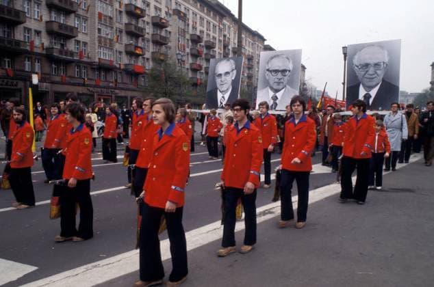 East Berlin May 01, 1977; Berlin, GERMANY; A May Day parade in East Berlin, Germany, in 1977. Berlin GERMANY Copyright: xArthurxGracex