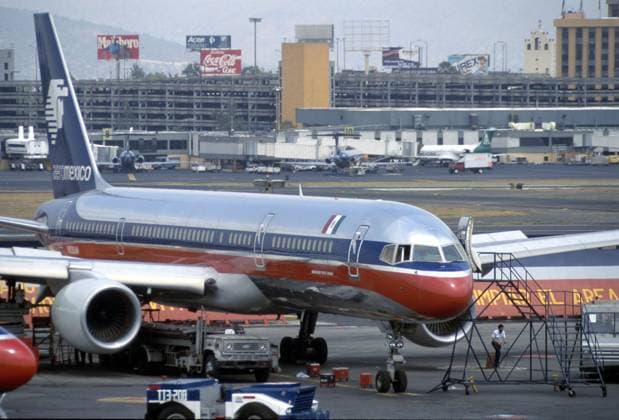 Mexico City Apr 10, 1996; Mexico City, USA; An AeroMexico jetliner prepares for departure from Mexico City International Airport. Since NAFTA Mexico has invested heavily to modernize its airports, ports and highways. . Copyright: xRobxSchoenbaumx