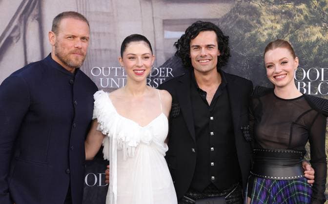 Outlander Blood of My Blood Premiere - LA Sam Heughan,, Hermione Corfield, Jamie Roy, Harriet Slater At The Outlander: Blood of my Blood Premiere Event At DGA Theater Complex , In Los Angeles CA, USA on July 28, 2025. Photo by Fati S ABACAPRESS.COM Los Angeles CA United States  Copyright: xFatixSadou ABACAPRESS.COMx