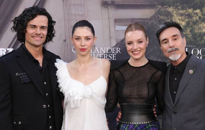 Outlander Blood of My Blood Premiere - LA Jamie Roy, Hermione Corfield, Harriet Slater, Michelle Saniei At The Outlander: Blood of my Blood Premiere Event At DGA Theater Complex , In Los Angeles CA, USA on July 28, 2025. Photo by Fati S ABACAPRESS.COM Los Angeles CA United States  Copyright: xFatixSadou ABACAPRESS.COMx