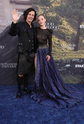 28 July 2025 . Los Angeles, California - Jamie Roy, Harriet Slater At Outlander: Blood of my Blood Premiere Event held at DGA Theater Complex in Los Angeles. Los Angeles USA - ZUMAa123 20250728_zaa_a123_063 Copyright: xFSx