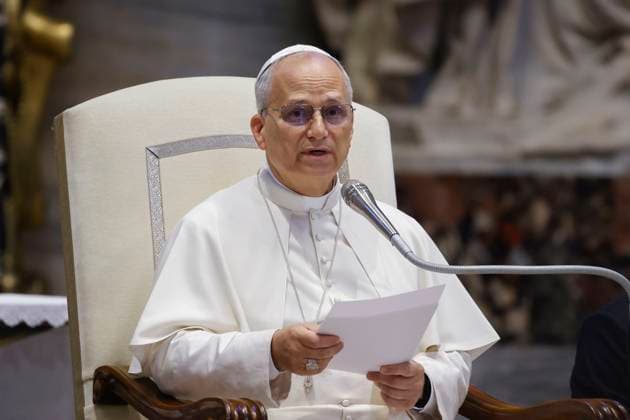 Mass at St. Peter s for the Jubilee of Digital Missionaries and Catholic Influencers Pope Leo XIV greets participants at the end of the Mass for the Jubilee of Digital Missionaries and Catholic Influencers in St. Peter s Basilica. Vatican City 29 Jul 2025, Credit:Riccardo De Luca Avalon Italy, Vatican City  Copyright: xRiccardoxDexLucax xAvalonx 1026544878