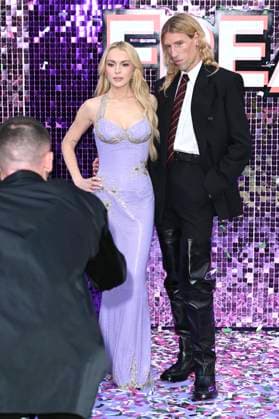 Lindsay Lohan and Ludovic de Saint Sernin at the premiere of the movie Freakier Friday at Odeon Luxe Leicester Square London, 31 07 2025 Foto:xS.xVasx xFuturexImagex friday_5241