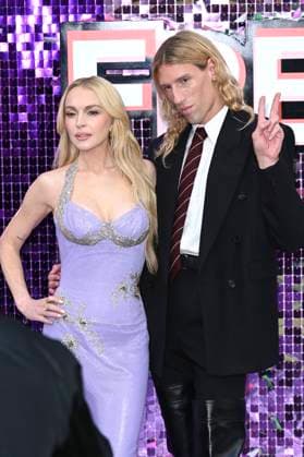 Lindsay Lohan and Ludovic de Saint Sernin at the premiere of the movie Freakier Friday at Odeon Luxe Leicester Square London, 31 07 2025 Foto:xS.xVasx xFuturexImagex friday_5243