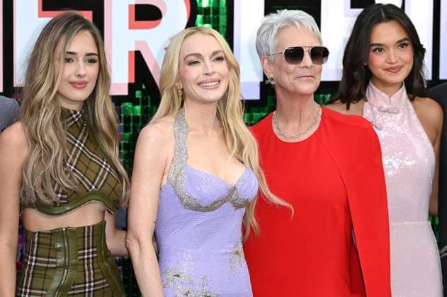 Julia Butters, Lindsay Lohan, Jamie Lee Curtis and Sophia Hammons at the premiere of the movie Freakier Friday at Odeon Luxe Leicester Square London, 31 07 2025 Foto:xS.xVasx xFuturexImagex friday_5284